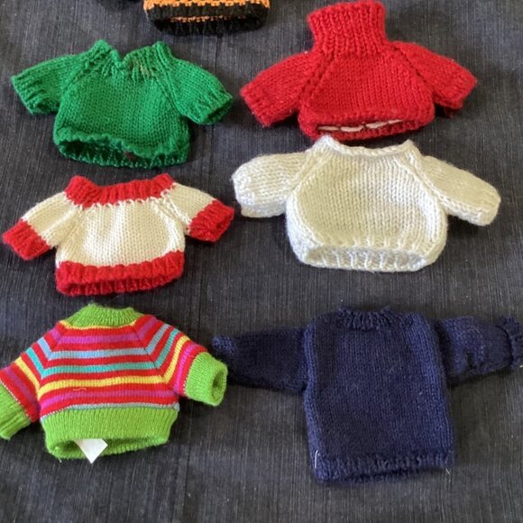 7 Stuffed Animal/Doll Knitted Sweaters - Picture 2 of 16